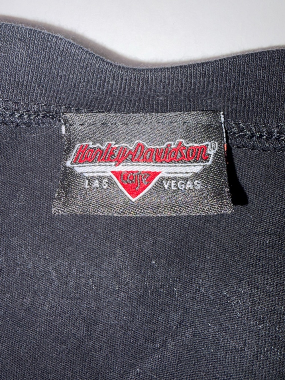 Vintage Y2K Harley Davidson Cafe Las Vegas Black Baby Tee Size Small - Picture 3 of 7